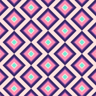 Geçmişe dönük kusursuz bir model. Soyut desen dekoratif 50 'ler, 60' lar, 70 'ler tarzı. Kumaş, duvar kağıdı, tekstil, duvar dekorasyonu için kullanılabilir. Vektör illüstrasyonu