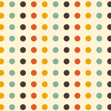 Geçmişe dönük kusursuz bir model. Soyut desen dekoratif 50 'ler, 60' lar, 70 'ler tarzı. Kumaş, duvar kağıdı, tekstil, duvar dekorasyonu için kullanılabilir. Vektör illüstrasyonu