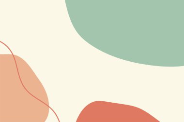 Soyut arkaplan. El çizimi çeşitli şekiller ve karalama nesneleri. Modern modern vektör illüstrasyonu. Her arka plan izole edilmiş. Pastel rengi