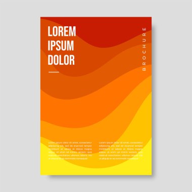 Renkli kitap kapağı broşür tasarımları. Vektör illüstrasyonu.