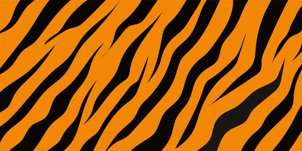 Tiger Nahtlose Muster Tigerfell Hintergrund — Stockvektor