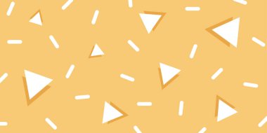 Memphis tarzı geometrik desen. Soyut arkaplan tasarımı. Vektör illüstrasyonu