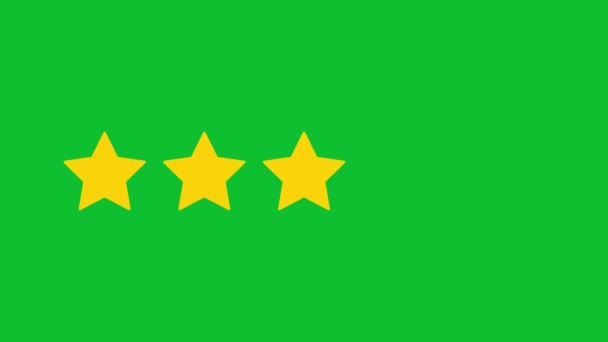 Kundenbewertung Fünf Sterne Produktkauf Auf Grünem Hintergrund Feedback Bewegungsgrafik — Stockvideo