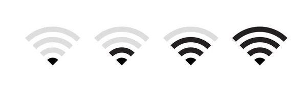 Wifi Işareti Sinyali Siyah Kablosuz Vektör Illüstrasyonu — Stok Vektör
