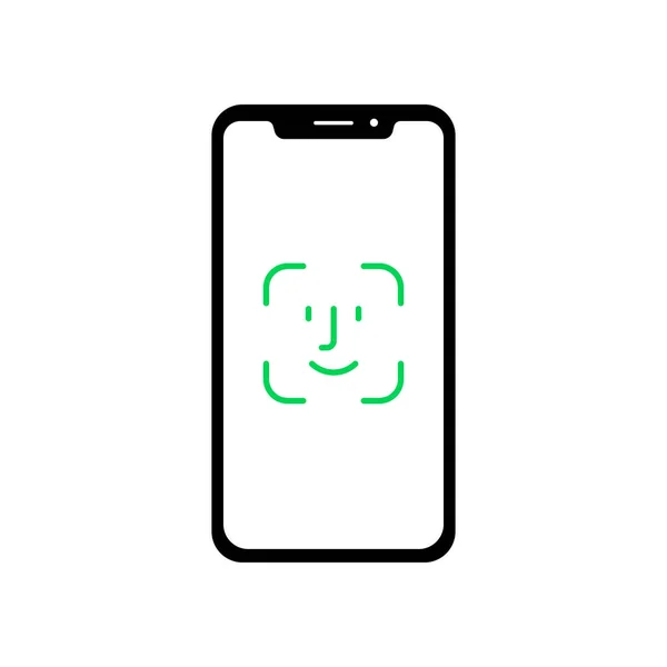 Face Mobile Device Vector Illustration — Stock Vector