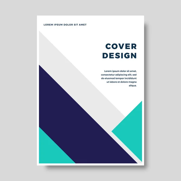 Capa Livro Desenhos Brochura Estilo Geométrico Ilustração Vetorial —  Vetores de Stock