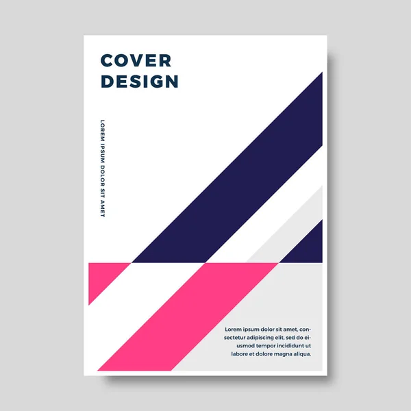 Capa Livro Desenhos Brochura Estilo Geométrico Ilustração Vetorial —  Vetores de Stock