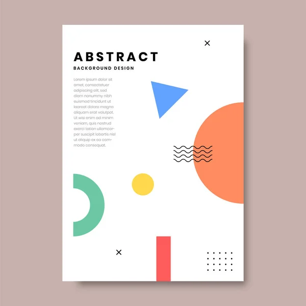Book Cover Brochure Designs Geometric Style Vector Illustration — Stock Vector