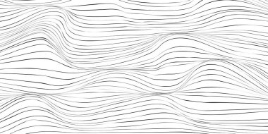 Beyaz arkaplanda dalga dokusu deseni. Vektör illüstrasyonu