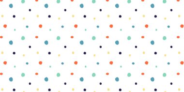 Elle çizilmiş renkli noktasız desen. Çocuklar için yaratıcı bir geçmiş. Vektör illüstrasyonu