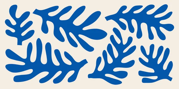 Trendige Nahtlose Muster Abstrakte Organische Formen Inspiriert Von Matisse Kann lizenzfreie Stockvektoren