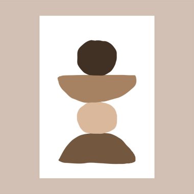 Duvar dekorasyonu, broşür ve kapak tasarımı için küçük, yaratıcı bir illüstrasyon posteri. Vektör Eps10