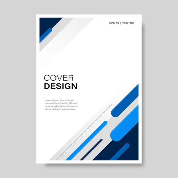 Boka Omslag Flyer Design Geometrisk Stil Vektorillustration — Stock vektor