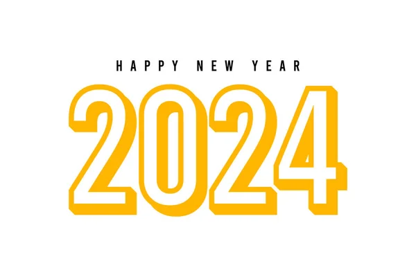 Fundo Cartão Felicitações Férias Feliz Ano Novo 2024 Ilustração Vetorial Vetor De Stock