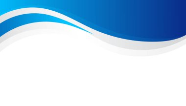 Soyut mavi dalgalı iş geçmişi. Vektör illüstrasyonu