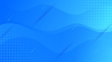 Yarım tonlu ve Memphis tarzı modern soyut mavi arkaplan. Vektör illüstrasyonu