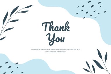 Düzenlenebilir metin düğünüyle birlikte soyut el çizimi organik şekil. Teşekkür kartı şablonu. Vektör illüstrasyonu
