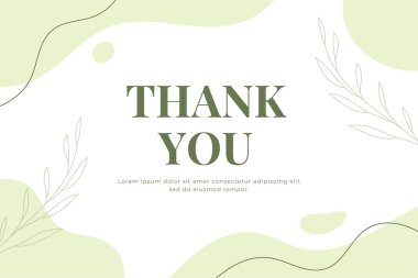 Düzenlenebilir metin düğünüyle birlikte soyut el çizimi organik şekil. Teşekkür kartı şablonu. Vektör illüstrasyonu