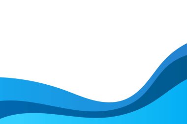 Soyut mavi dalgalı iş geçmişi. Vektör illüstrasyonu