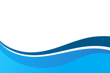 Soyut mavi dalgalı iş geçmişi. Vektör illüstrasyonu