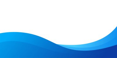 Soyut mavi dalgalı iş geçmişi. Vektör illüstrasyonu