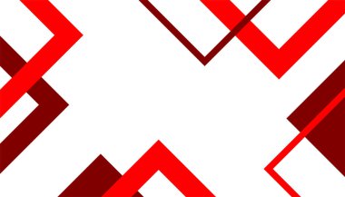 İş konsepti ve kırmızı geometrik şekillerle sunum için soyut arkaplan. Vektör illüstrasyonu