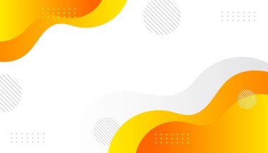 Modern gradyan sarı soyut memphis tarzı geometrik arka plan. Vektör illüstrasyonu