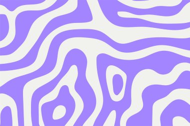 Yatay soyut arkaplan ve renkli dalga deseni. 60 'lar ve 70' lerde modaya uygun vektör illüstrasyonu.