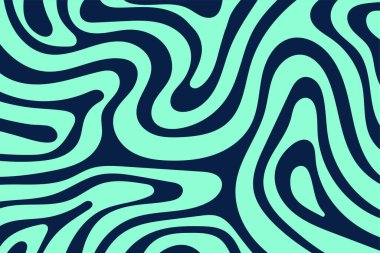 Renkli dalga desenli soyut bir arkaplan. 60 'lar ve 70' lerde modaya uygun vektör illüstrasyonu.