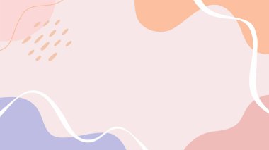 Soyut arkaplan. El çizimi çeşitli şekiller ve karalama nesneleri. Modern modern vektör illüstrasyonu. Her arka plan izole edilmiş. Pastel rengi