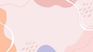 Soyut arkaplan. El çizimi çeşitli şekiller ve karalama nesneleri. Modern modern vektör illüstrasyonu. Her arka plan izole edilmiş. Pastel rengi