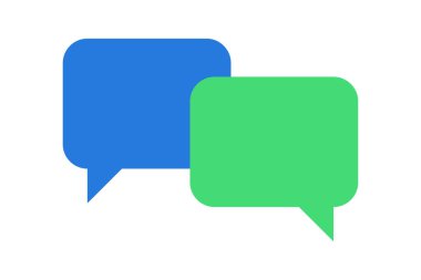 Mesaj baloncuğu sohbet kutusu. Vektör illüstrasyonu