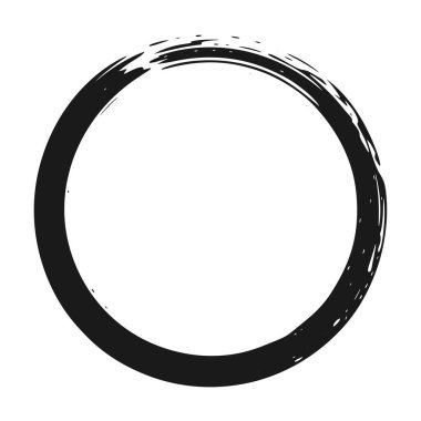 Beyaz arka planda siyah mürekkep fırçası darbeleri. Vektör illüstrasyonu