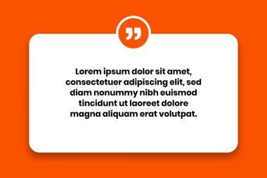 Balon pankartımdan alıntı. Şablon tasarımı. Baloncuklardan ve mesaj kutusundan alıntı yap. Vektör illüstrasyonu