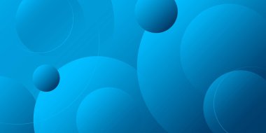 Sıvı daire efektli mavi soyut arkaplan. Modern arka plan tasarımı. Vektör illüstrasyonu