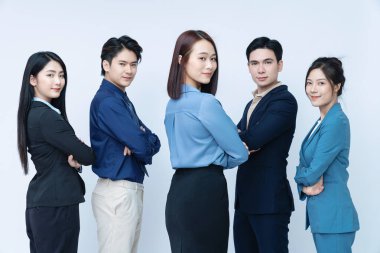 Arka planda grup iş adamlarının fotoğrafı