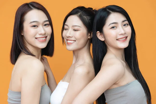 Piękno Zdjęcie Trzech Młodych Azjatek — Zdjęcie stockowe