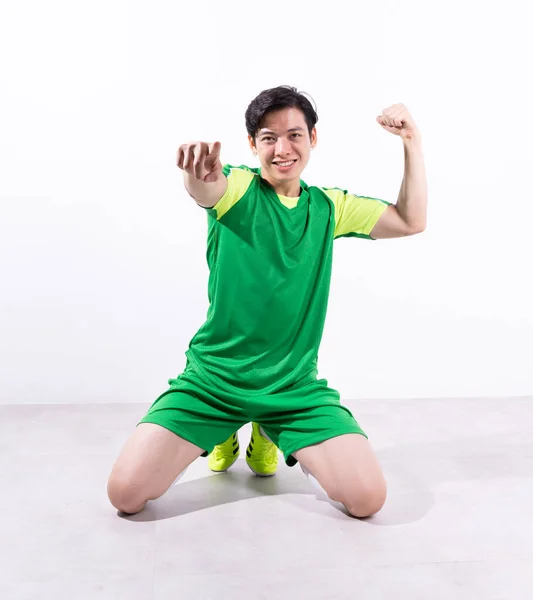 Image Des Jungen Asiatischen Fußballspielers — Stockfoto
