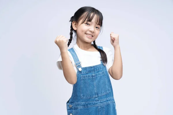 Portrait Enfant Asiatique Sur Fond — Photo