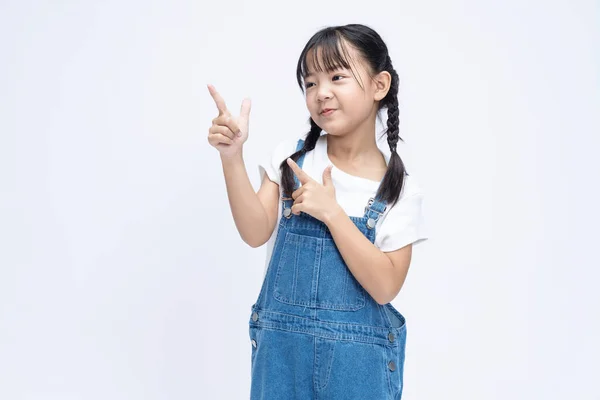 Portrait Enfant Asiatique Sur Fond — Photo