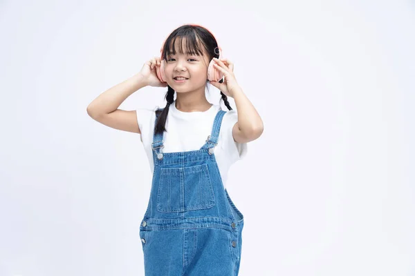 Retrato Criança Asiática Fundo — Fotografia de Stock