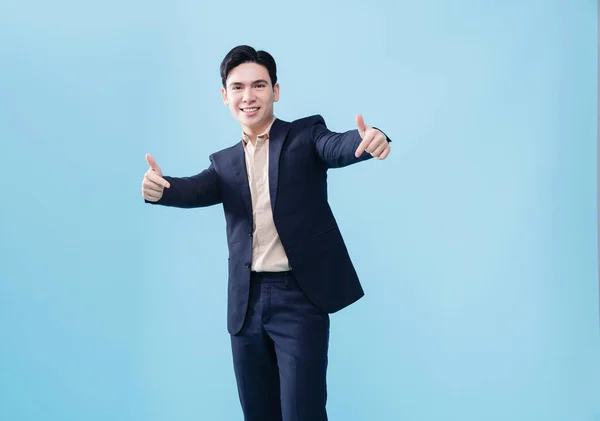 Fénykép Fiatal Ázsiai Üzletember Háttérben — Stock Fotó