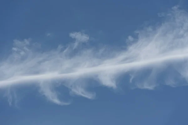 Unusual Clouds Clear Day Sky — Stock Photo, Image
