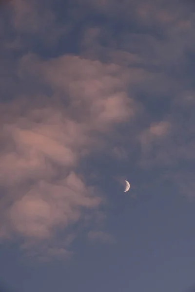 Lune Dans Ciel Nocturne — Photo