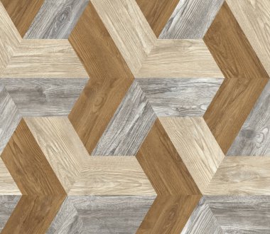 Tahtadan yapılmış geometrik dikişsiz dekor