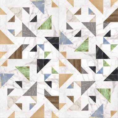 Tahtadan, mermerden, betondan, çimentodan ve taştan yapılmış geometrik dikişsiz dekor.