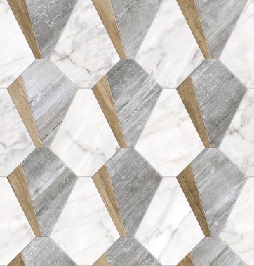 Tahtadan, mermerden, betondan, çimentodan ve taştan yapılmış geometrik dikişsiz dekor.