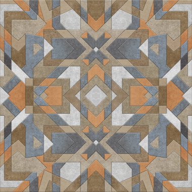 Tahtadan, mermerden, betondan, çimentodan ve taştan yapılmış geometrik dikişsiz dekor.