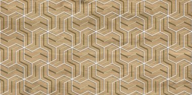 Tahtadan, mermerden, betondan, çimentodan ve taştan yapılmış geometrik dikişsiz dekor.