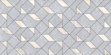 Tahtadan, mermerden, betondan, çimentodan ve taştan yapılmış geometrik dikişsiz dekor.